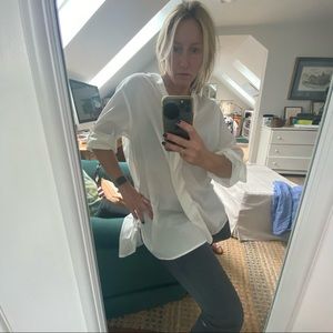 PURE by DKNY button down cream shirt large fall